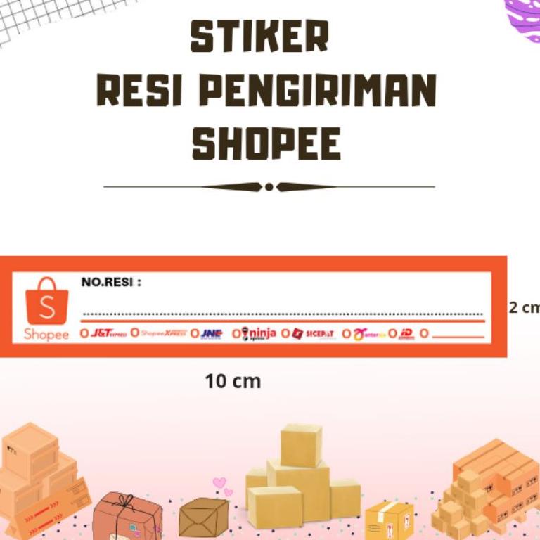 

P23 STIKER RESI PENGIRIMAN SHOPEE || STIKER LABEL PENGIRIMAN OLSHOP NEW ⇽