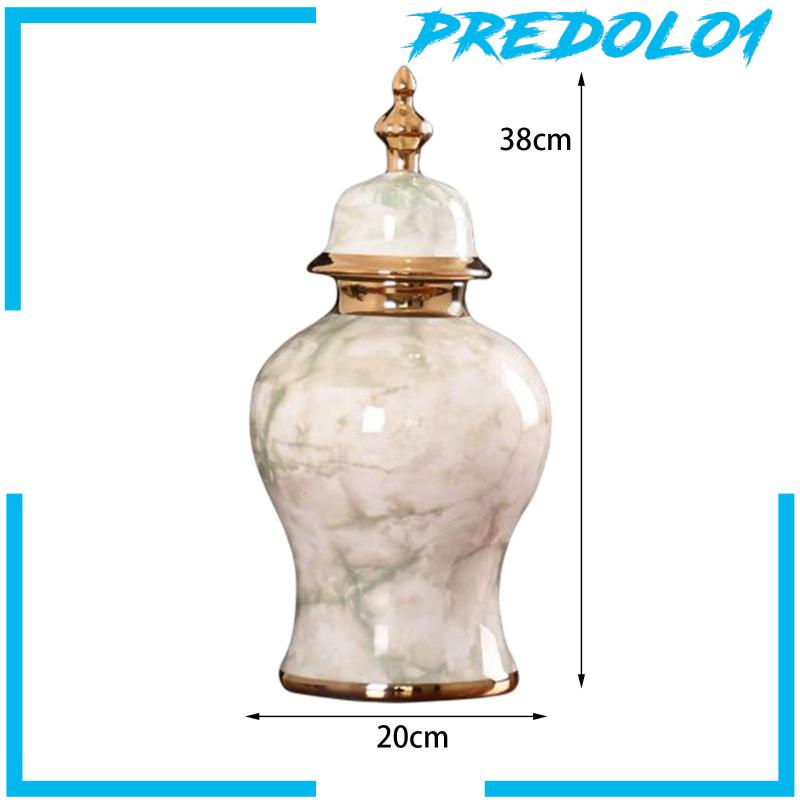 [Predolo1] Toples Jahe Keramik Dengan Tutup Ornamen Tradisional Untuk Kamar Tidur Kantor Pernikahan