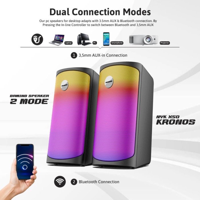 Best Seller Nyk Nemesis X50 Kronos Speaker Bluetooth Rgb