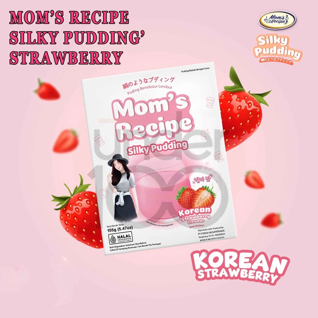 SILKY PUDDING* MOM'S RECIPE* KOREAN STRAWBERRY* PUDING 155g