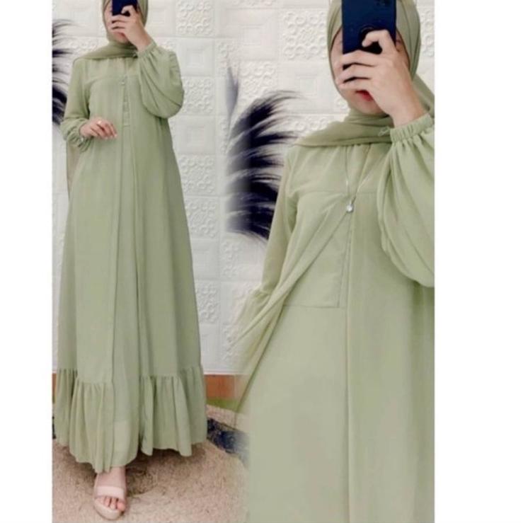 ▲ GAMIS MALAYSIA OUTER SERUTY BABYDOL POLOS FULL PURING/GAMIS MURAH PESTA/GAMIS ☻