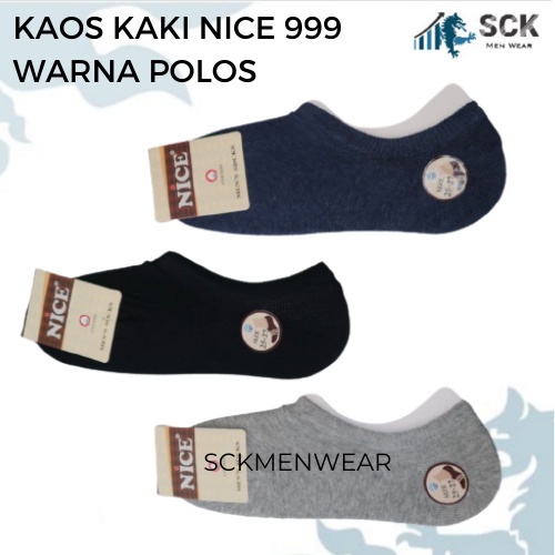 Kaos Kaki Pria NICE 999 Tumit POLOS / Kaos Kaki Kebutuhan Pria / Invisible Socks Pria Bawah Mata Kaki Cowok - sckmenwear GROSIR