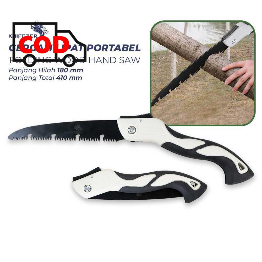 Gergaji Kayu Lipat Portable Kecil Alat Pemotong Pohon Dahan Tajam Kuat