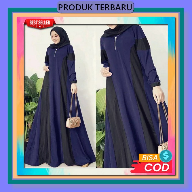 Lussy Dres Gamis Wanita Dewasa Model Terbaru Gamis Ceruty Babydoll Aksen Renda Gamis Pesta Wanita Mu
