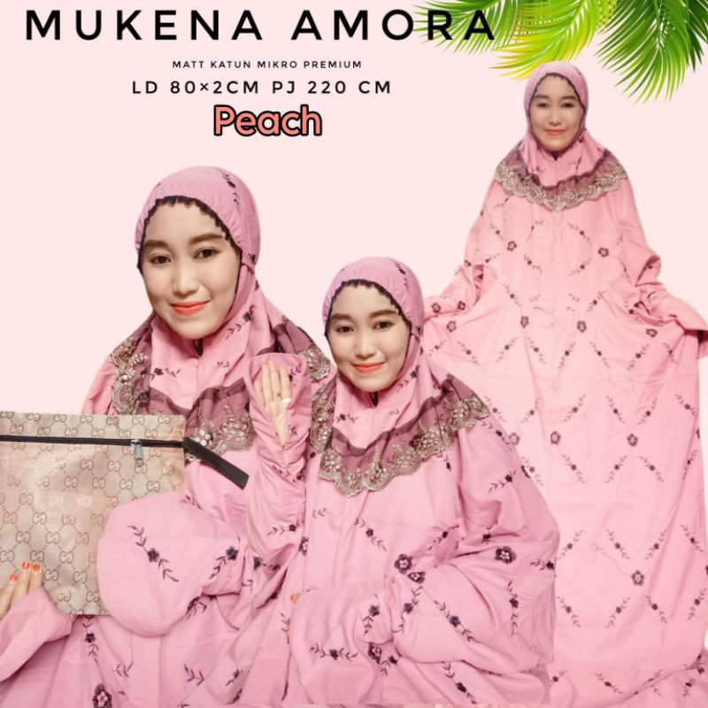 Mukena Terusan Dewasa Amora Katun Mikro