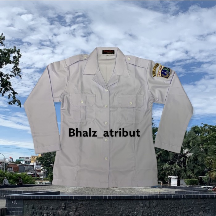 Seragam pemda putih dki Baju putih dki Kemeja putih dki WANITA GRANADA