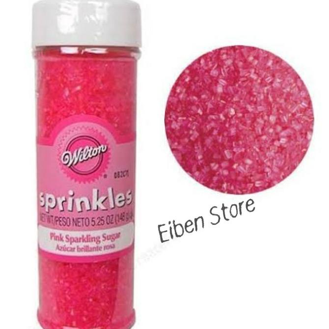 

Wilton Pink Sparkling Sugar / Gula2 Dekorasi Kue Pink -Btl 3,25oz