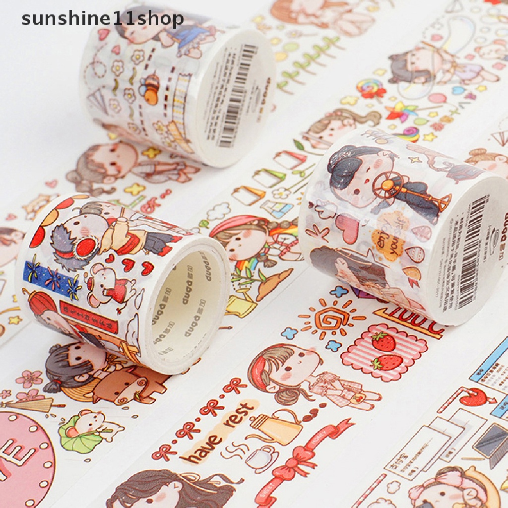 Sho Selotip Mochi Kecil Perlengkapan Sekolah Tape Perekat Dekoratif Scrapbooking DIY Kertas Stiker 5M High Quality Dekorasi Alat Tulis Hadiah N