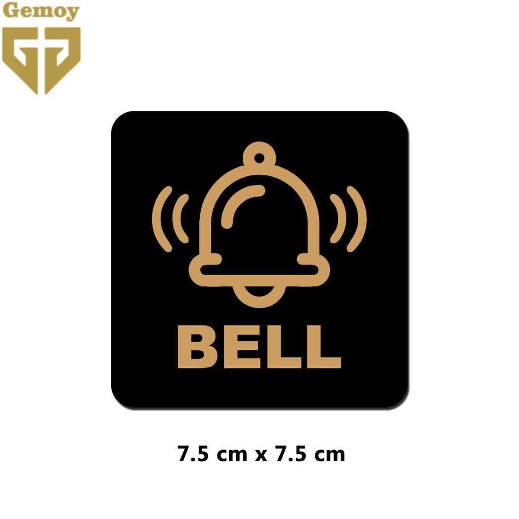 Sign Akrilik Pintu Tempel - BELL EMAS - Signage Cafe / Rumah / Resto / Bell Meja Bill / Waiter