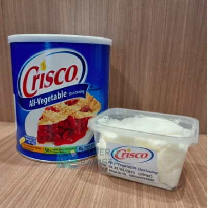 crisco shortening repack 200g shortening vegetable mentega putih aus