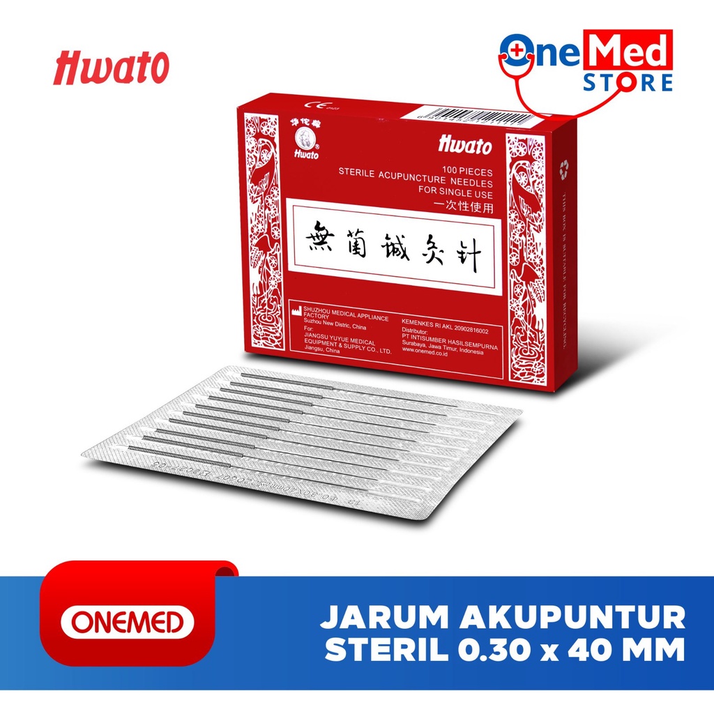 Jarum Akupuntur Hwato Acupuncture ( 0.30 x 40 mm ) Box Isi 100 Pcs OJ