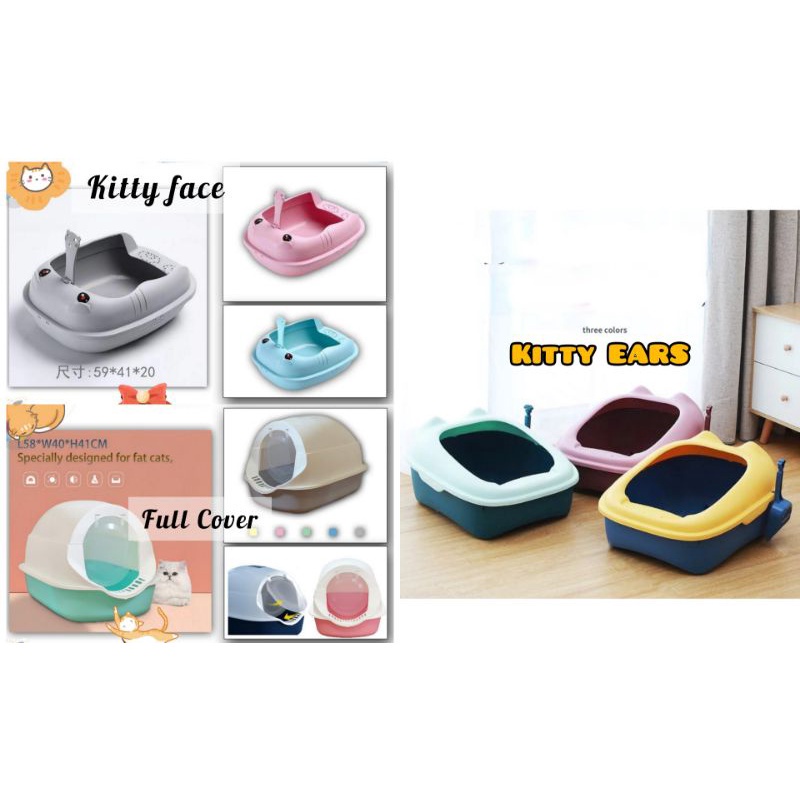 New Style Jumbo Size Tempat Bak Pasir Kotoran Poop Kucing Cat Litter Box Kotak Plastik