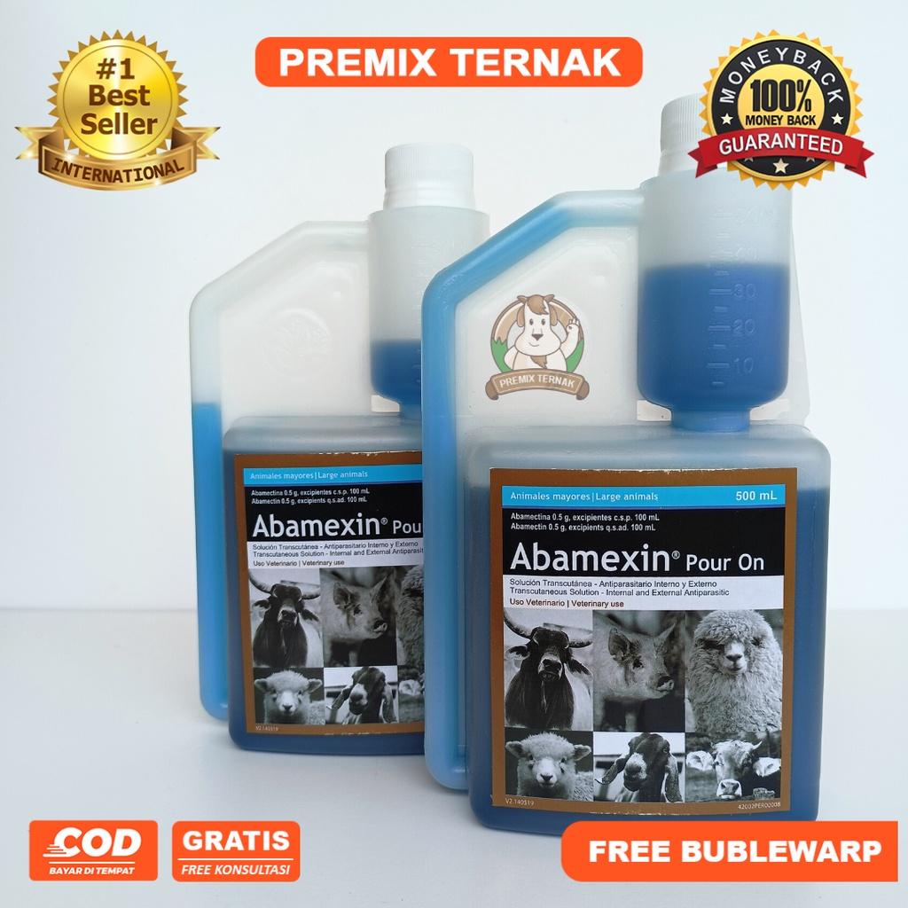 ABAMEXIN POUR ON 500ml - Obat anti parasit tetes punggung untuk ternak - Memberantas cacing kutu sca