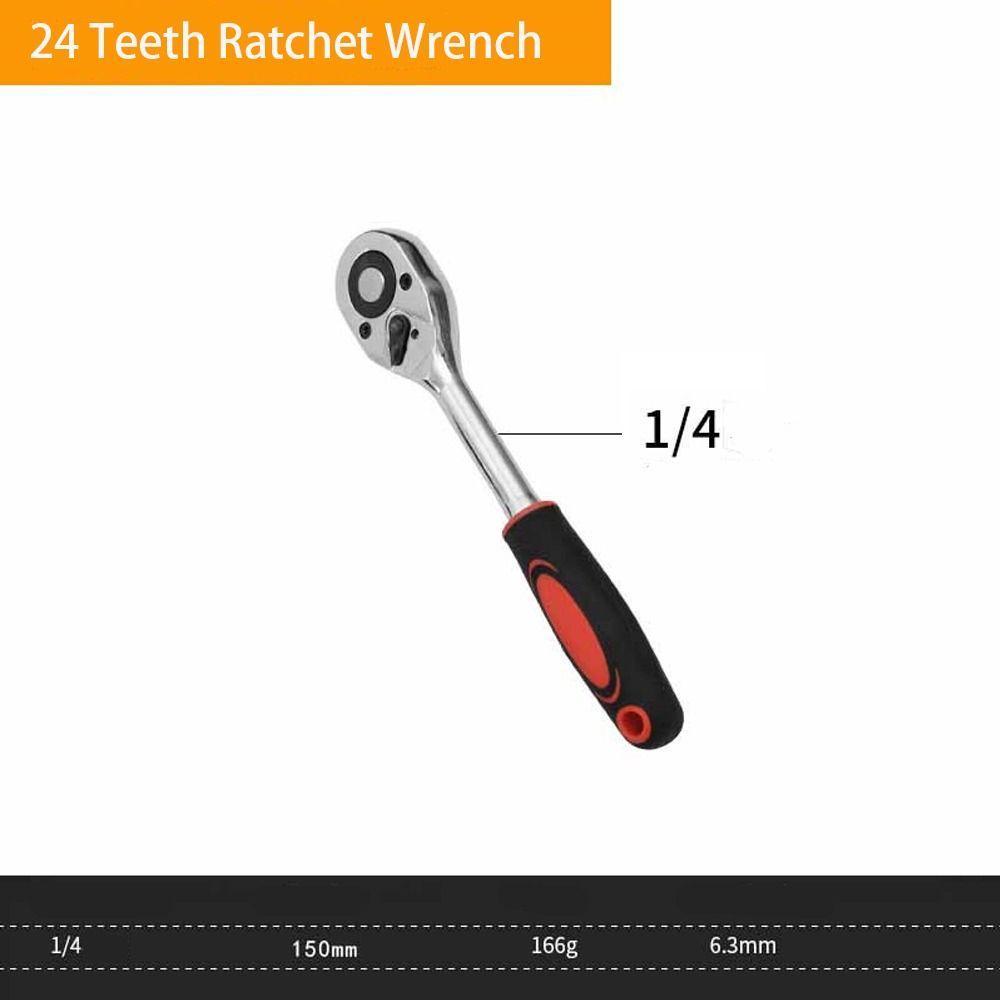 POPULAR Populer Ratchet Wrench Quick Release 24gigi1/4&quot; 3/8&quot; 1/2&quot;inch Ratchet Socket Two-way Spanner