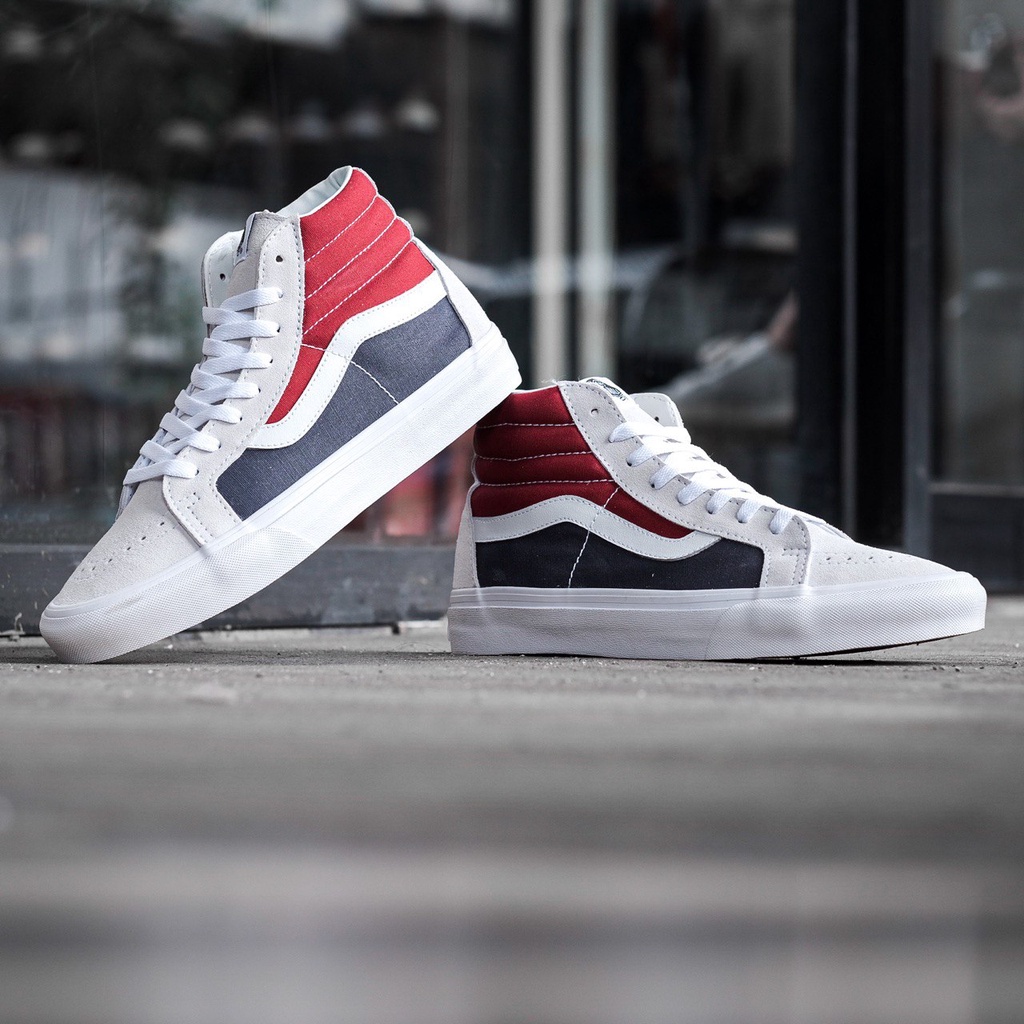 Vans Sk8 Hi Retro Block “ White / Red / Dark Navy “ / Vans Sk8 Hi Original