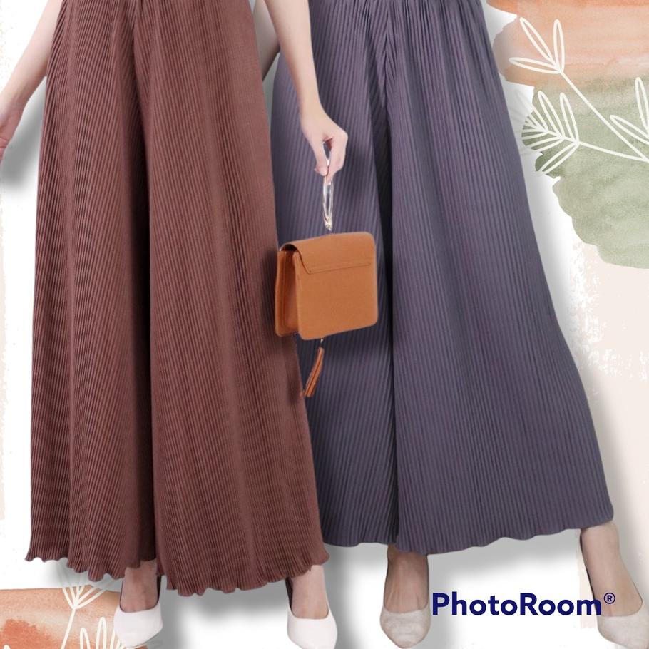 ۞ Celana Kulot  Plisket Lidi Premium Jumbo ✽