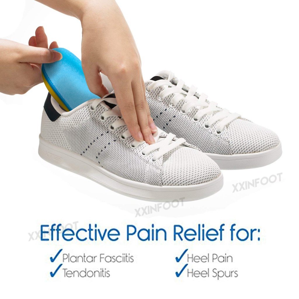 Silicone Gel Sepatu Insole Heel Cup Bantalan Plantar Fasciitis Insert Perawatan Kaki Bantal Setengah Pad Pria Wanita