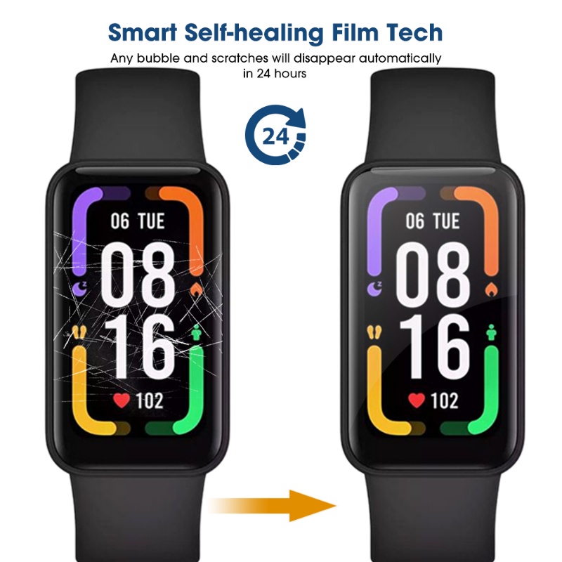 Film Pelindung Anti Gores Untuk Redmi Band2/Full Coverage Soft Screen Protector/Ultra Clear Anti Noda Smartwatch Hydrogel Film