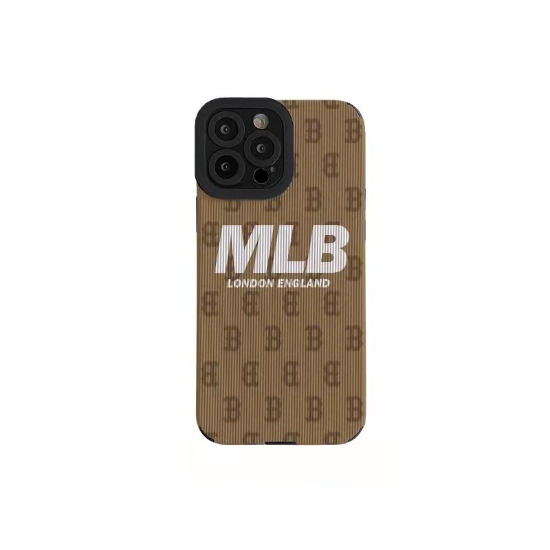 IPHONE Soft Case Coklat Bahan Kulit Untuk Iphone7Plus8 Plus X XS XR XS Max11 13 12 14 PRO Max14 Plus Brown MLB Cewek Fashion Wanita