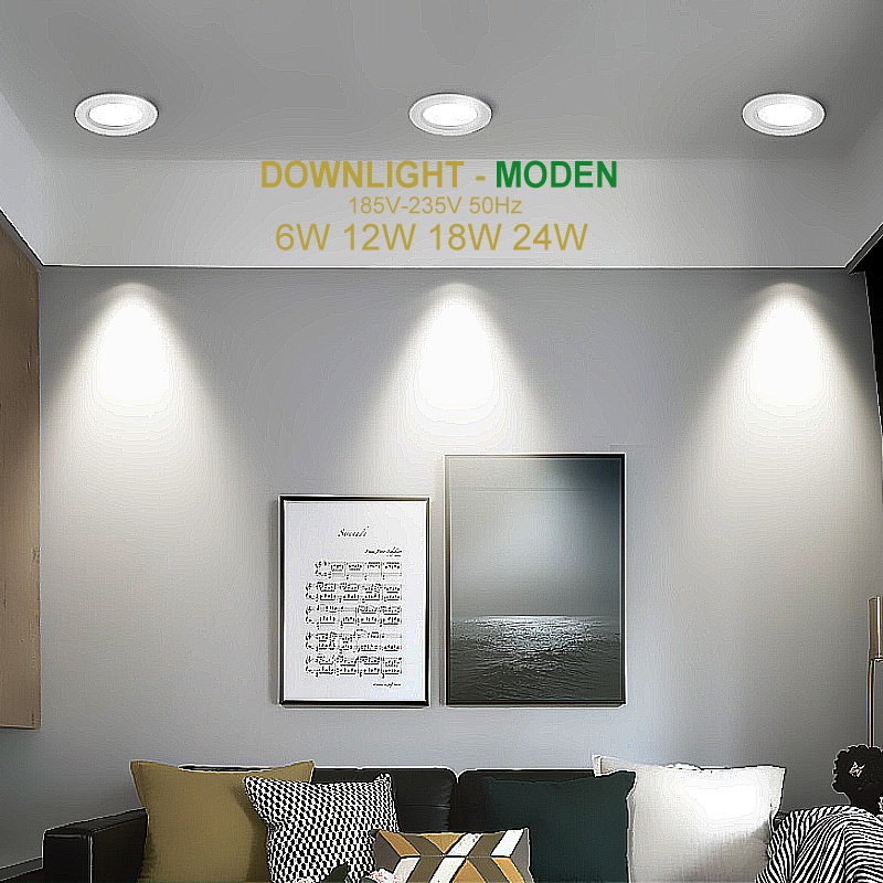 WHM 12W LAMPU DOWNLIGHT LED PLAFON ASLI FULL TERANG/PUTIH/WARM WHITE/PUTIH+KUNING+WW/BIRU+KUNING+UNGU