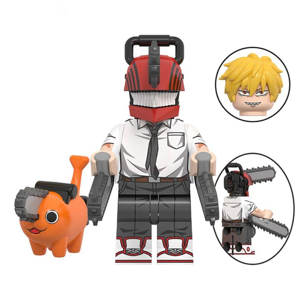 NEEDWAY Needway Chainsaw Man Puzzle Blocks Horror Game Model Kecil Angka Mainan Dekorasi Rumah Model Rakit Mainan Puzzle Mainan Rakit Chainsaw Man Blok