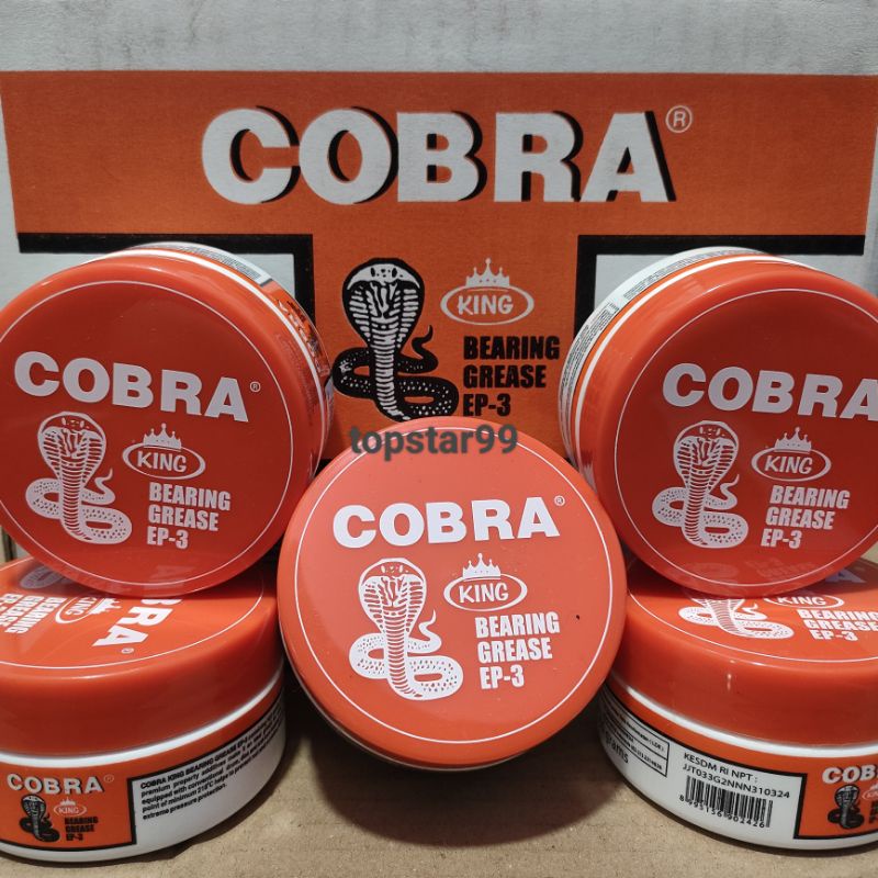 Bearing Grease Cobra King Stempet Pelumas Minyak Gemuk Kobra 100 Gr Warna Bening Kekuningan