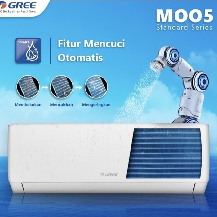 AC GREE GWC09MOO5 Split Standard 1 PK GWC09 termasuk Pasang