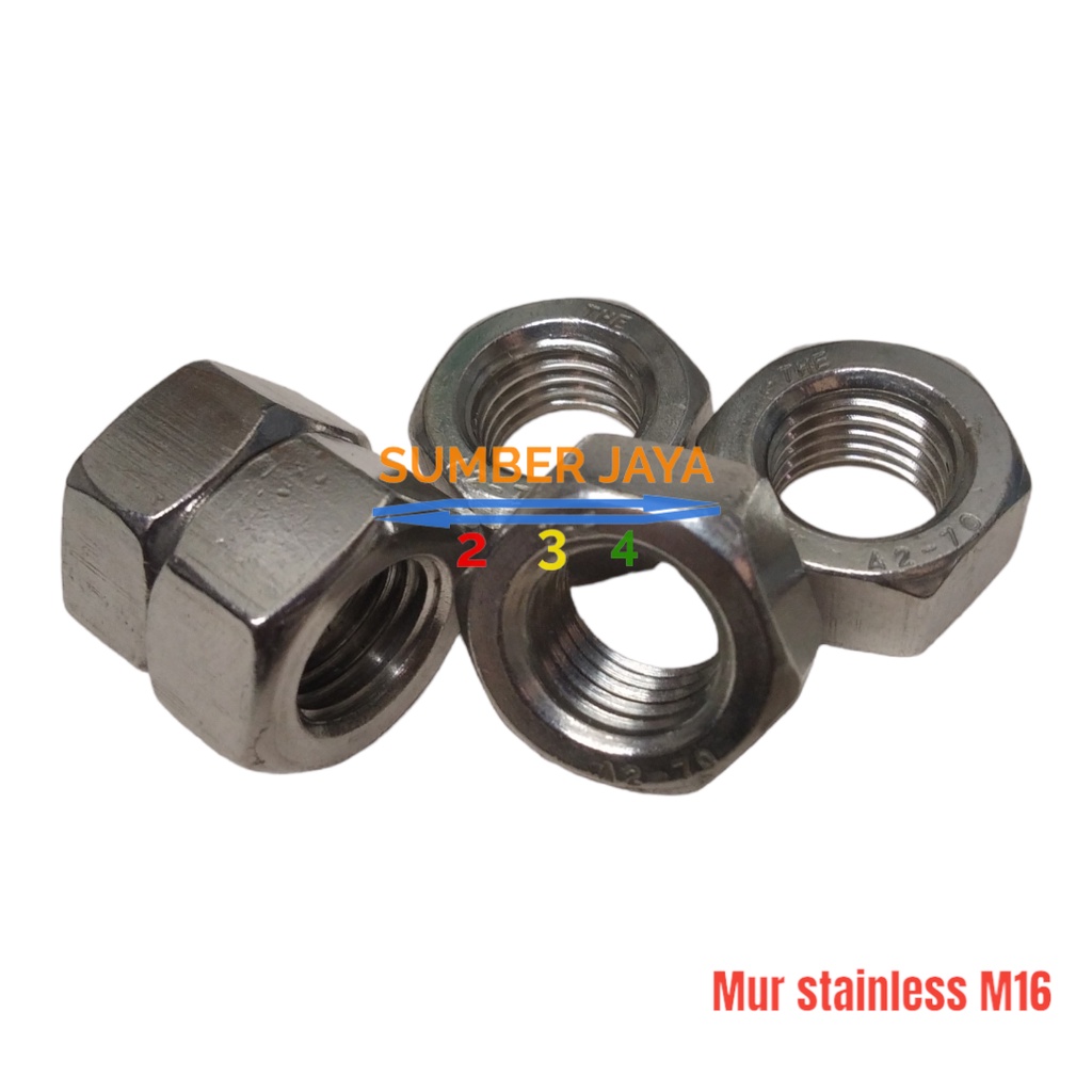 MUR STAINLESS M16 PUTIH PER 1 PCS