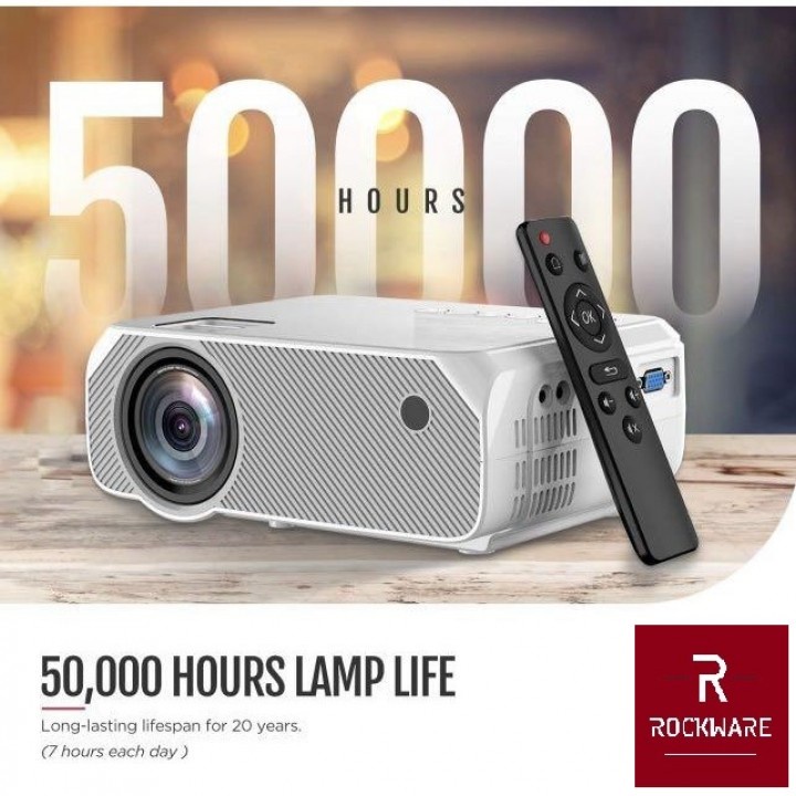 108 ROCKWARE RW-GC555 Basic 1080P Home LED Projector 3900 Lumens Alt CL770