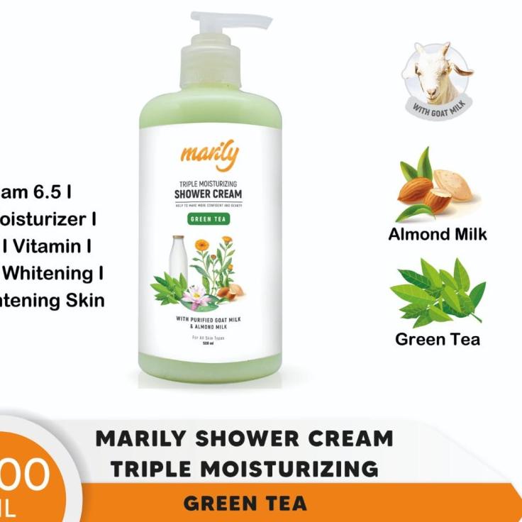 ➬ Phyto Organic Marily Sabun Mandi Cair Shower Cream Green Tea 1L ➺