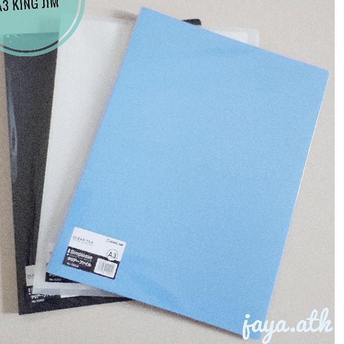

Promo Istimewa Clear Holder/Display Book A3 King Jim Biru/Hitam/Clear