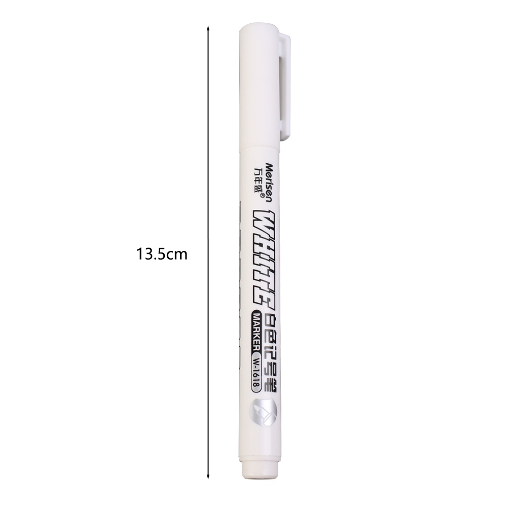 1pc Pena Cat Permanen Putih Fine Head White Marker 1mm Minyak Cepat Kering Anti Air Pena Graffiti Untuk Ban Kain Kayu