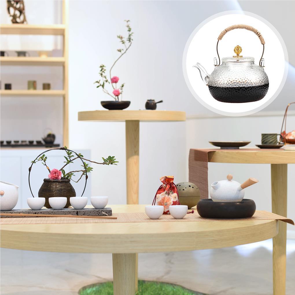 Teko Kaca Tea Kettle Water Jar Tembaga Tahan Suhu Tinggi Dekorasi Wadah Cairan Perlengkapan Rumah