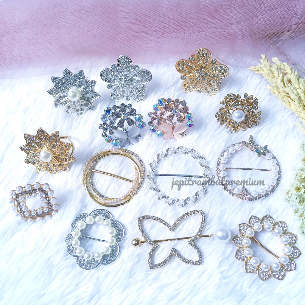 Bros Ring hijab /bros gesper import terbaru murah/ bros kolong pesta/bros cincin kerudung