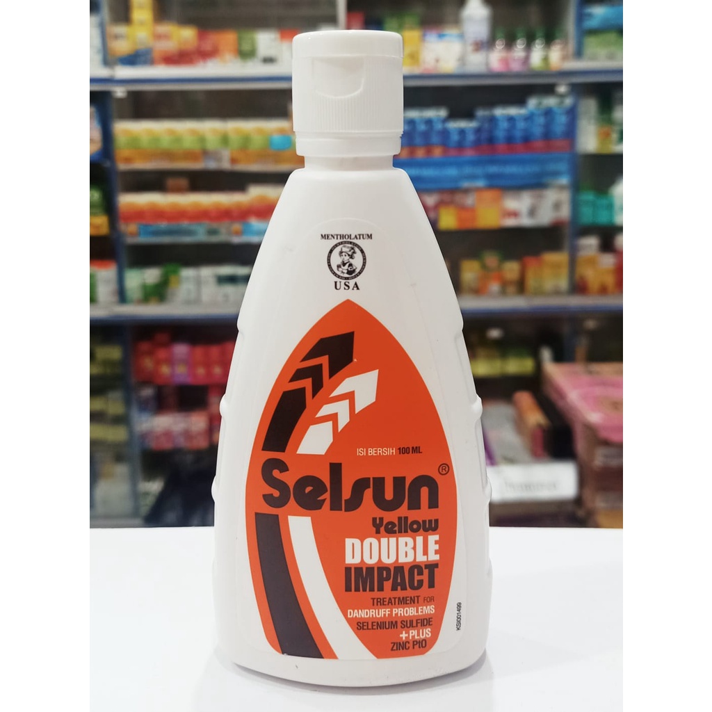 Selsun Yellow Double Impact Shampoo 100ml - Shampo anti ketombe