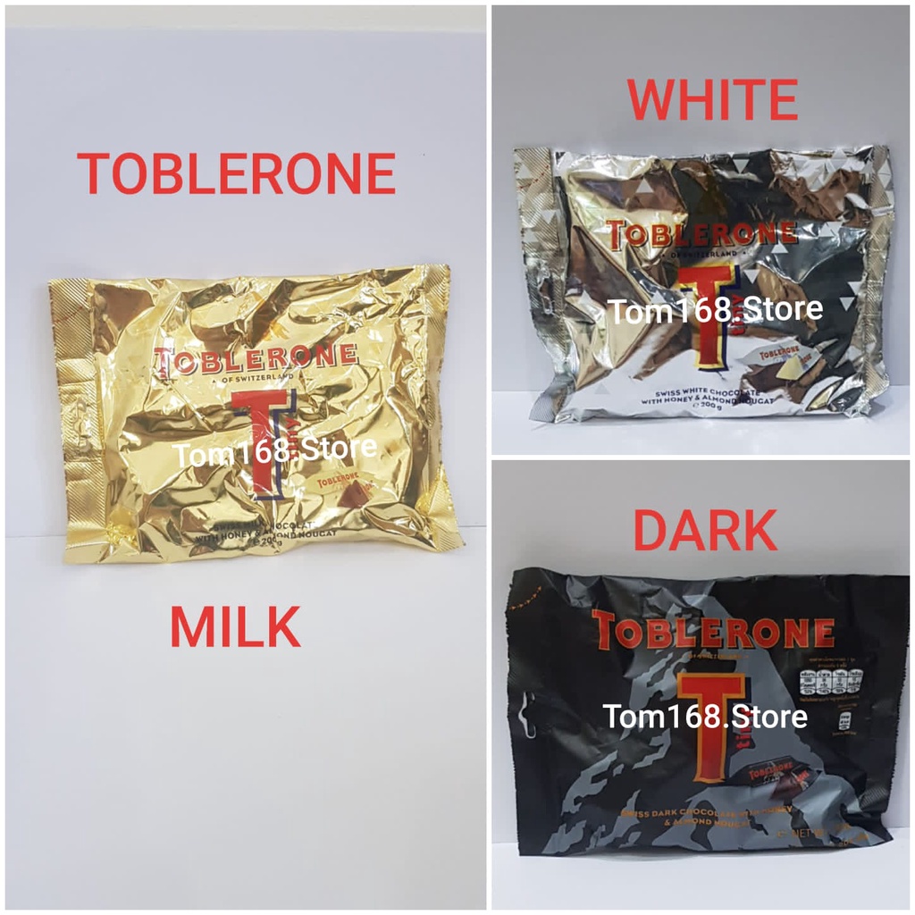 TOBLERONE MINI 200 GR MILK/WHITE/DARK