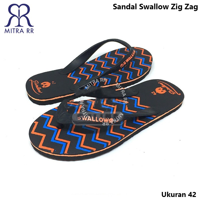 Sandal Swallow Zigzag | Sendal Jepit Pria Wanita Motif Zig Zag