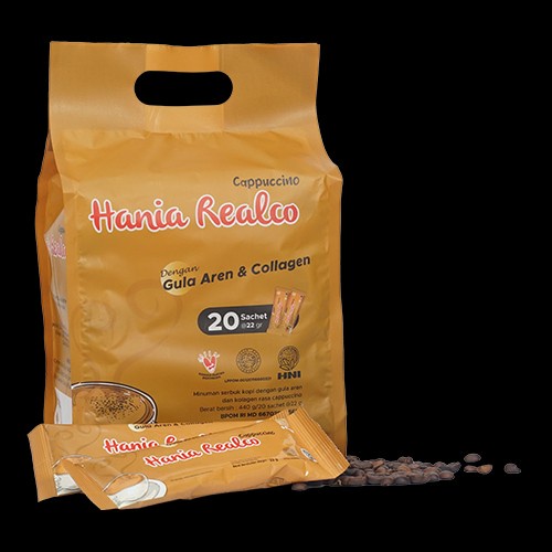 

Hania Realco Cappucino HNI HPAI (Kopi Coffe dgn Gula Aren dan Collagen)