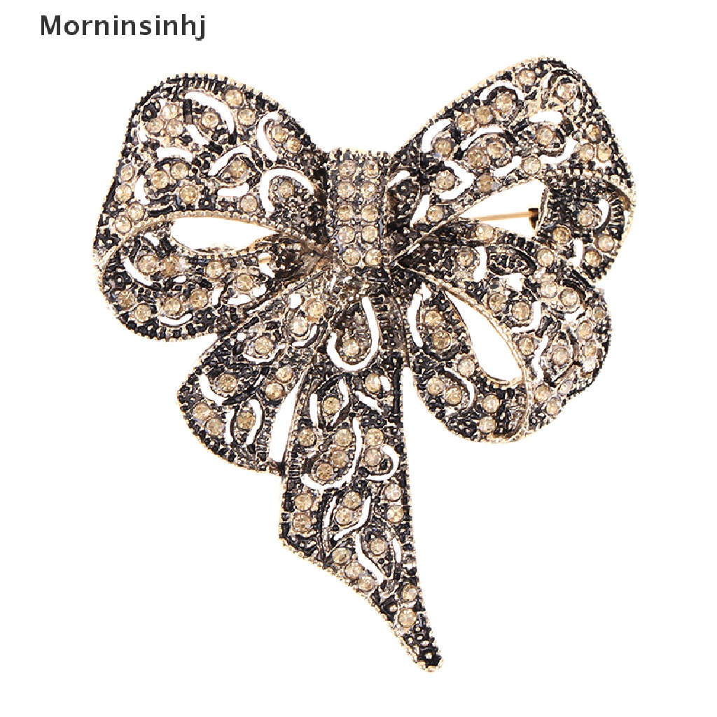 Mornin Berlian Imitasi Ikatan Simpul Bros Wanita Bunga Logam Pernikahan Pesta Kantor Pin Hadiah id