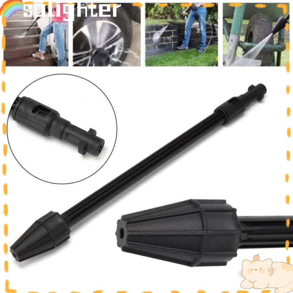 Solighter Turbo Berputar Perlengkapan Mobil Hitam Tahan Lama Untuk Karcher Washer Nozzle Dirt Blaster