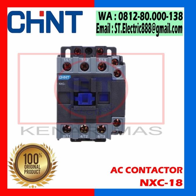 Contactor AC CHINT / NXC-18 / NXC18 / Kontaktor AC CHINT 3P 7,5kW