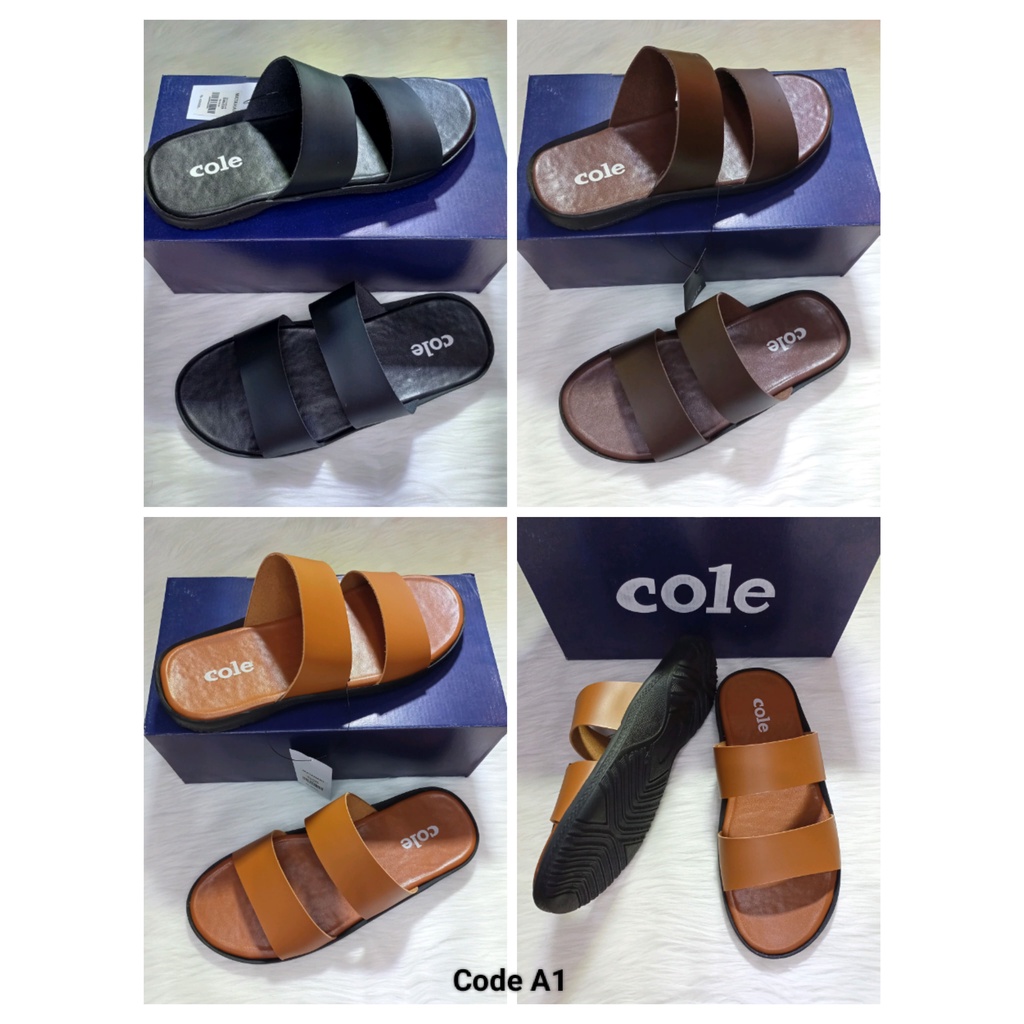 Sandal Pria cole original-Sandal Laki-laki terbaru kekinian-Sandal Casual-sandal kulit-CodeA1
