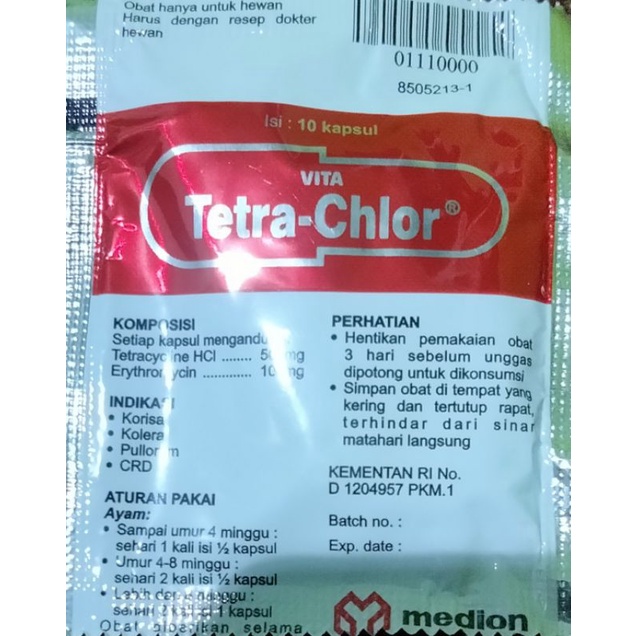 VITA TETRA CHLOR sachet@ 10 kapsul Tetra clor