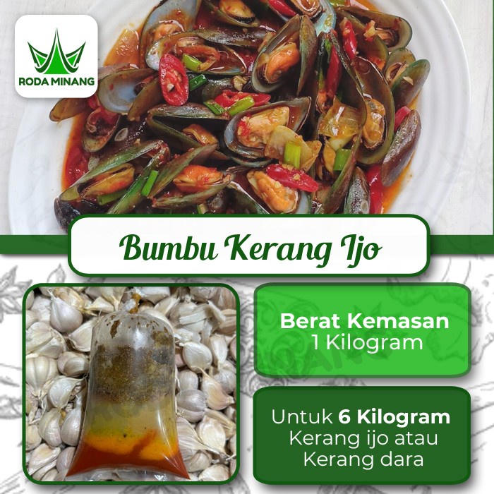 

Bumbu Kerang Ijo Giling Basah Halus Bumbu Jadi Masak instant - 1Kg