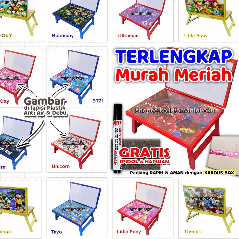 

Super Grosir Meja Belajar Plus Papan Tulis Lipat Karakter Anak Minimalis GRATIS SPIDOL dan PENGHAPUS 30x40x24 mini gambar DILAPISI PLASTIK ANTI AIR