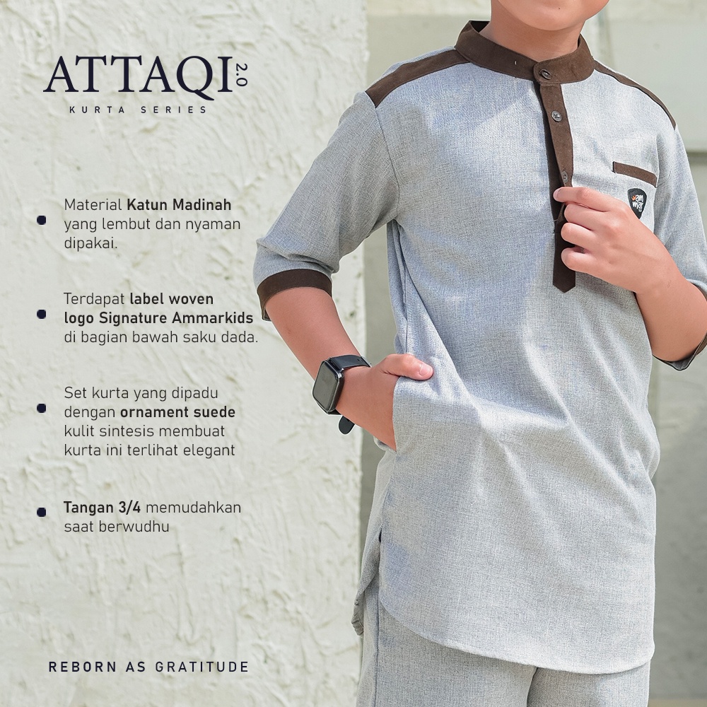 AMMAR KIDS ATTAQI 2.0 SETELAN BAJU KOKO KURTA ANAK LAKI LAKI 3-12 TH | AMMARKIDS