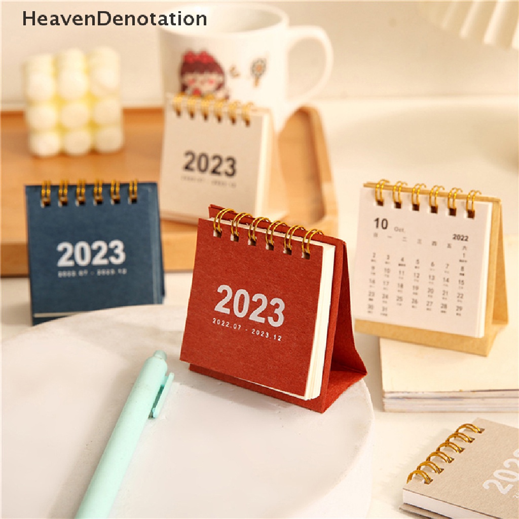 [HeavenDenotation] 2023kalender Mini Kreatif Simple Planner Dekorasi Kalender Meja HDV