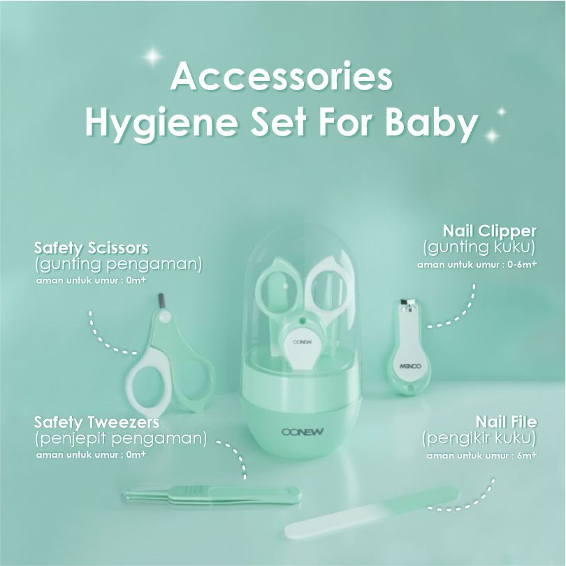 OONEW 4in1 Hygiene Set for Baby / Alat Perawatan Kuku Bayi