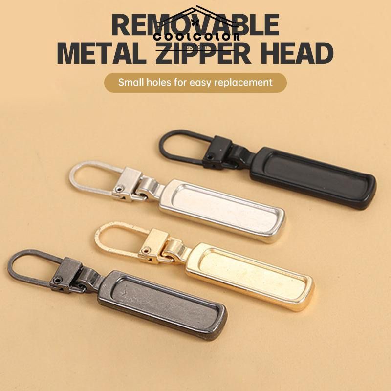 Pengait Sleting Removable Metal Zipper Head Cantelan Resleting Alat Penarik Resleting Dapat Dilepas