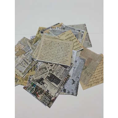 

Dekorasi Journal (50 pcs) Newspaper aesthetic vintage tanpa lem